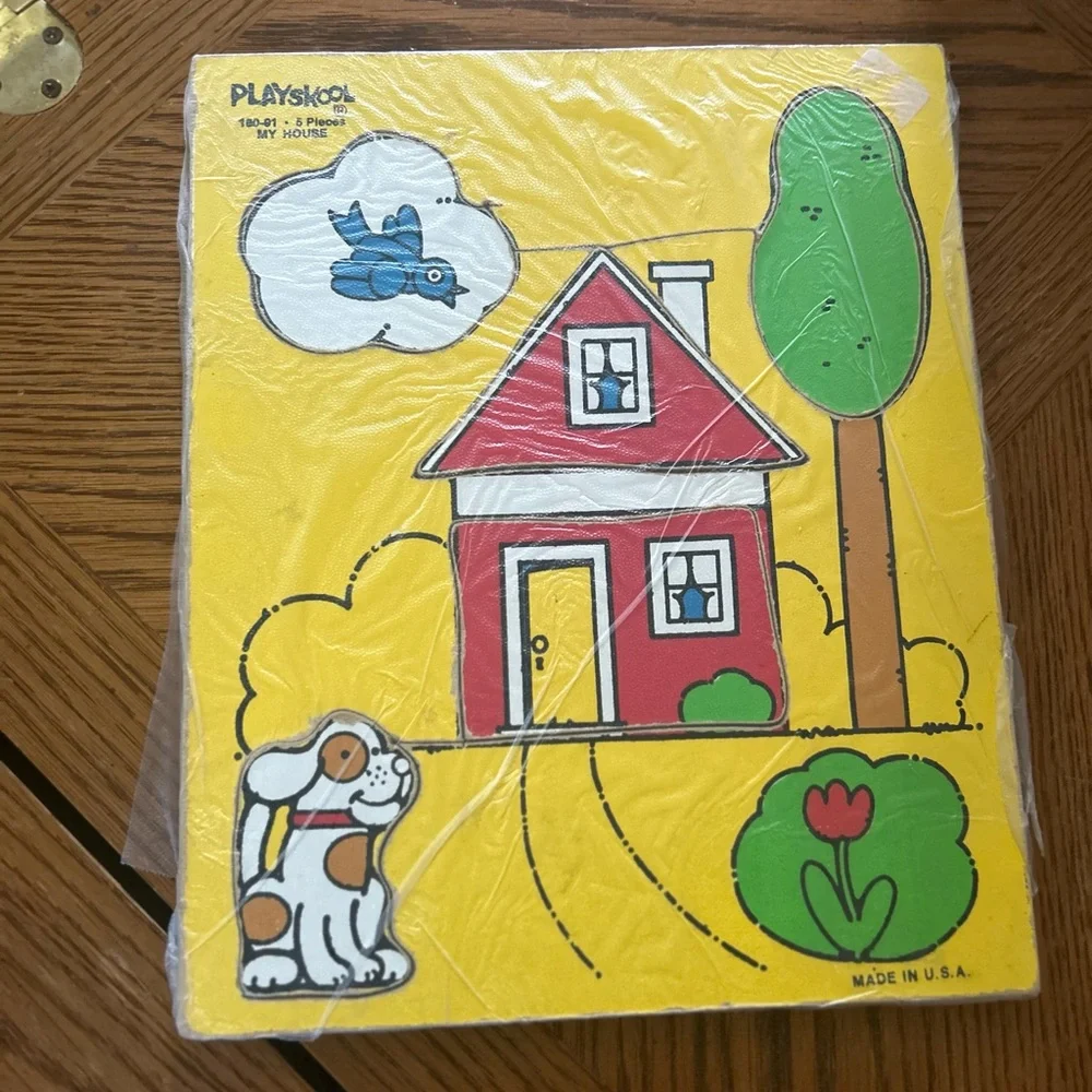 Vintage Playskool My House Wooden Puzzle